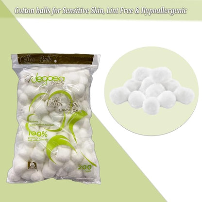 Cotton balls for facial treatments,