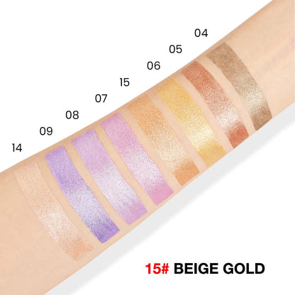 evpct Beige Gold Shimmer Cream Eye Shadow Brightener Sticks Set for Eyes, Gold Shimmery Matte Pencil Eye shadow Applicator Stick Pen Palette Makeup Waterproof sombras en crema para ojos 15#