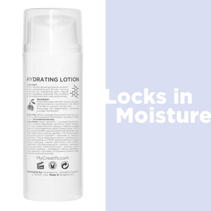 Hydrating Lotion for Dry Hands, Nails, and Cuticles, 3.4 fl. oz., Daily Moisturizing Skincare for Soft, Sensitive Skin with Shea Butter and Ceramides