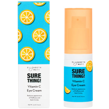 Elizabeth Mott - Sure Thing Vitamin C Hydrating Eye Cream - Cruelty Free Eye Cream for Dark Circles and Puffiness, Vegan, Fragrance-Free Skincare Product, 15 ml (0.5 oz)