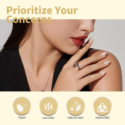 CANNI 9ml Hema-Free Gel Nail Polish Set- 6Pcs Jelly Nude Pink Neutral Transparent Milky White Colors Kit,Soak Off LED Manicure Kit DIY at Home Salon Gifts for Women Girls,A01-Sheer Jelly Nude Pink