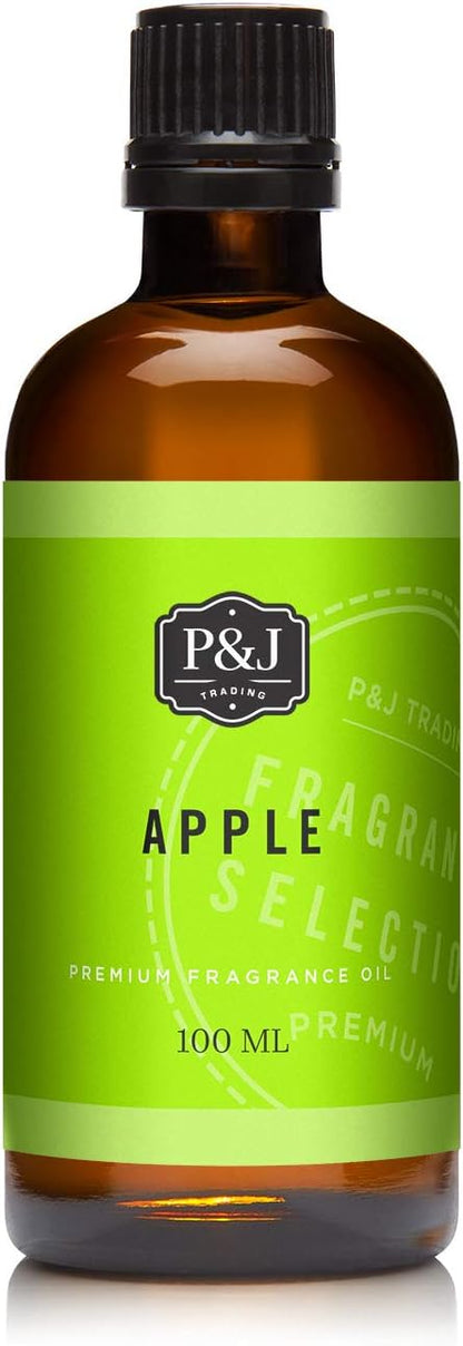P&J Fragrance Oil | Apple Oil 100ml - Candle Scents for Candle Making, Freshie Scents, Soap Making Supplies, Diffuser Oil Scents