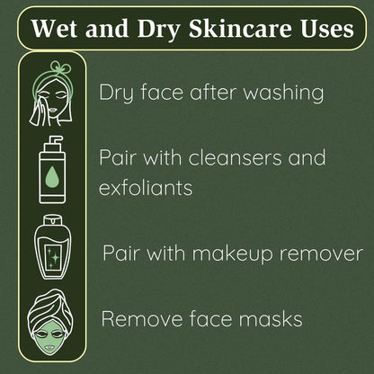 Clean Facial Towels for Sensitive Skin, 100% USDA Biobased Face Towels, 50 Count, Ultra Soft, Makeup Remover Dry Wipes, Viscose