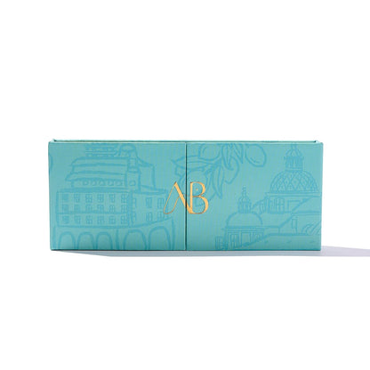 Amalfi Polish & Glowww Palette – 5-Piece Refillable Makeup Palette for Radiant Skin. Includes Highlighters, Blush, Contour & Eye Shadows - Blendable, Long-Lasting, Vegan & Cruelty-Free