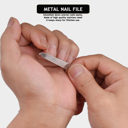 6 Sets Pack Travel Manicure Set Professional Nail Clipper Kit-5 Pieces Stainless Steel Manicure Kit, Women Men Grooming kit With Nail Care Tools Beauty Scissors Tweezers (Silver Black)