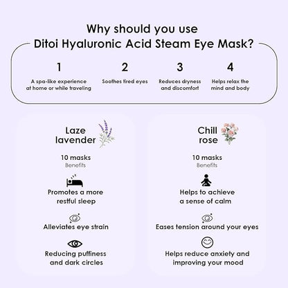 Steam eye masks, rich hyaluronic