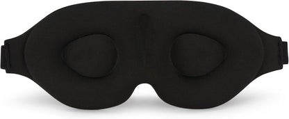 3D Sleep Mask with Travel Storage Bag – Blackout Eye Mask for Sleeping, Side Sleepers & Travel – Soft Memory Foam, Adjustable Strap, Lightweight & Comfortable Fit