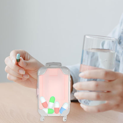 4-Piece Mini Eyelash Box Set Travel Makeup Organizer Portable False Lash Storage Case Pink Rose Red 6.49X3.34X1.96 Inches