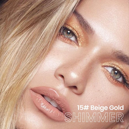 evpct Beige Gold Shimmer Cream Eye Shadow Brightener Sticks Set for Eyes, Gold Shimmery Matte Pencil Eye shadow Applicator Stick Pen Palette Makeup Waterproof sombras en crema para ojos 15#