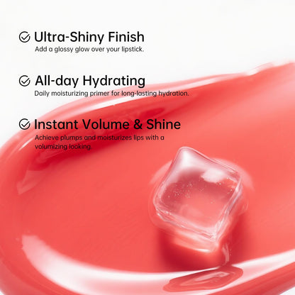 CATKIN Lip Plumper Gloss, Tinted Lip Serum with Hyaluronic Acid & Jojoba Oil, Non-sticky Volumizing Hydrating Formula for a High Shine Maximum 3D Look, Plump & Soft Lips 0.12 Fl Oz-C05 Chocolate Amber