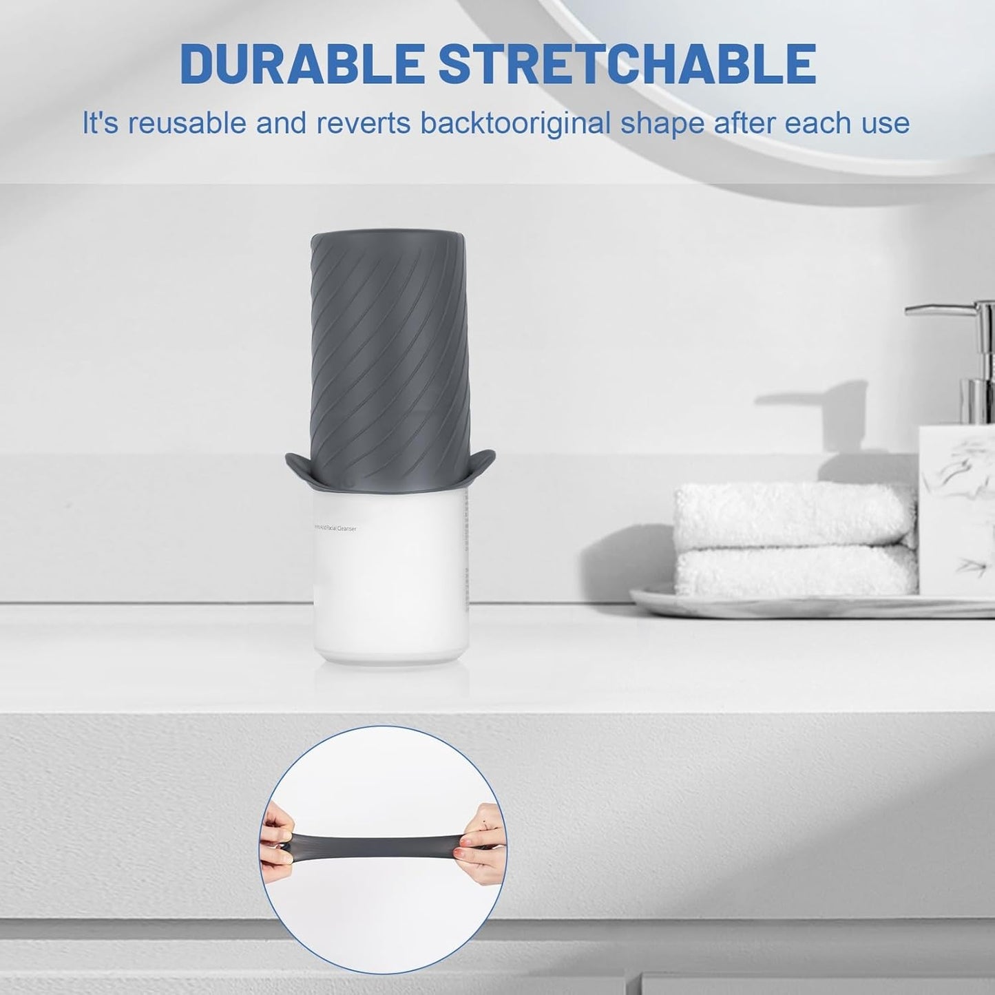 Bottle Covers for Travel, Leak Proofing, Travel Size Container Silicone toiletry sleeves, Leak Locks Travel Accessories for Shampoo Wash Body Bottles and other beauty and personal care(8pcs)