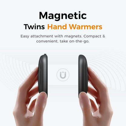 OCOOPA Magnetic Hand Warmers Rechargeable 2 Pack, AI Electric Handwarmers, Fast Heating, 3-Settings, UL Certified, Portable Heater, Gloves Fitting, Travel Essentials, Gifts Women Men, UT3 Lite