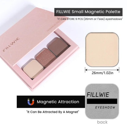 3-Color Eyeshadow Combo Pack – Matte & Shimmer Neutral Shades,Powder, Highly Pigmented, Long-Lasting, Refills Pans for Custom Magnetic Palette
