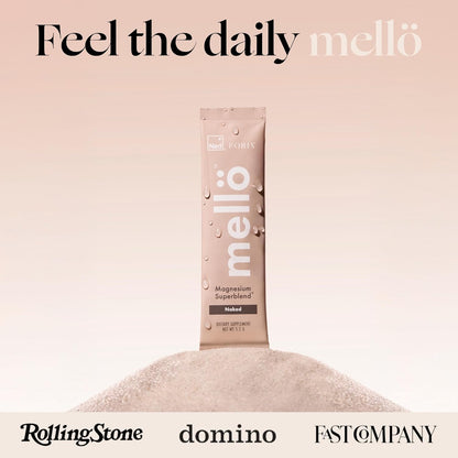 Mellö Magnesium Supplement Superblend Powder - Magnesium Glycinate with L-Theanine, GABA, and Trace Minerals - Supports Sleep, Relaxation, and Balanced Energy - Unflavored, 10-Pack, Singles