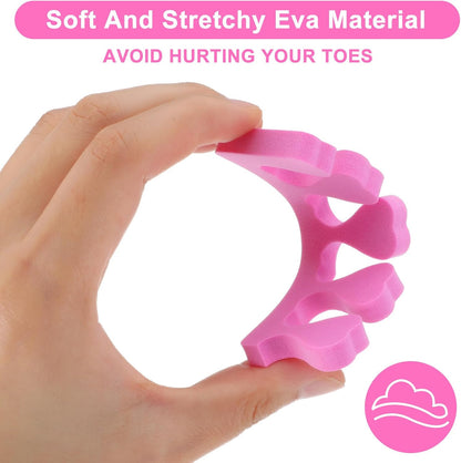 400 Pcs (200 Pairs) Toe Separators Pedicure Tool Kit Soft Toe Spacers for Pedicures Spreaders Finger Dividers for Women Men Feet Nail Toenails Art Painting Polish Spa(White)