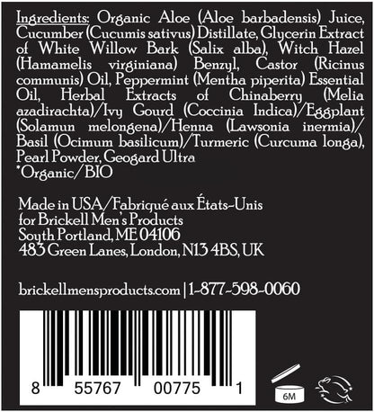 Brickell Men's Balancing Toner for Men, Natural and Organic Alcohol-Free Cucumber, Mint Facial Toner with Witch Hazel, 2 Ounce, Scented