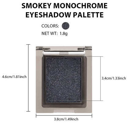 Single Nude Black Matte Eyeshadow,Monochrome Eye Shadow,Apply Makeup Easily,Matte Pressed Powder Single Eyeshadow,24 Hour Eye Makeup Longwear Waterproof