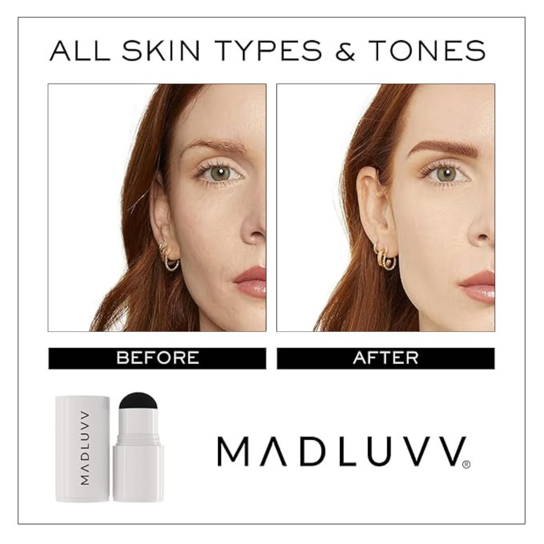 MADLUVV Brow Stamp Refill* - Color Stamp for Brows & Root Touch Up for Women & Men, Instantly Conceal Hair Loss, Grey Hair, Thinning Hair with Stain-Proof/Smudge-Proof Powder Formula (True Red)