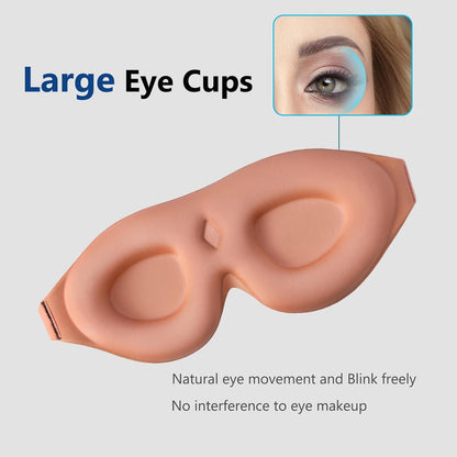 ALASKA BEAR 100% Blackout Sleep Mask for Women and Men, Vacuum-Sealed, Dusty Pink