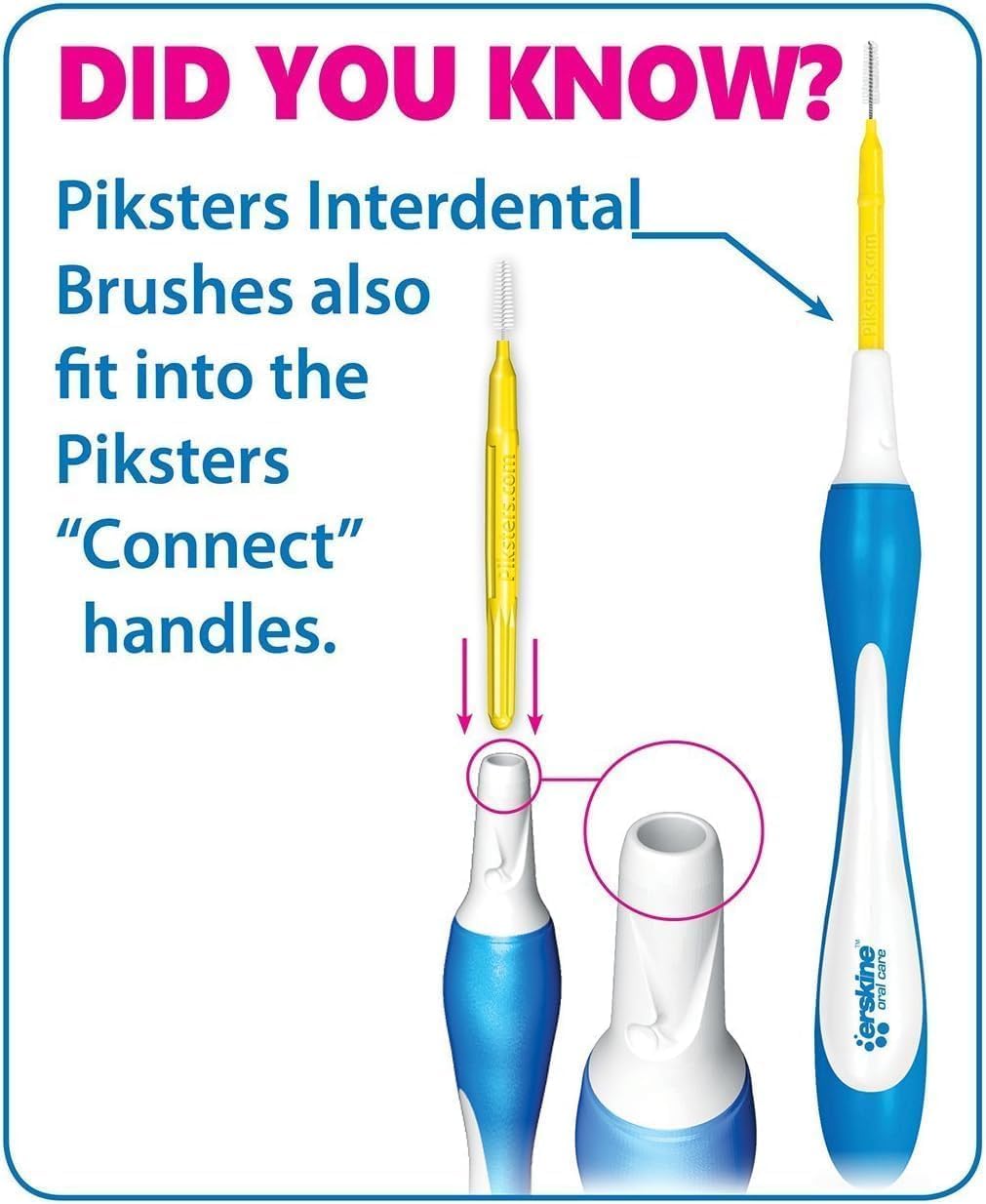 Piksters Interdental Brushes, Size 0, Grey Handle