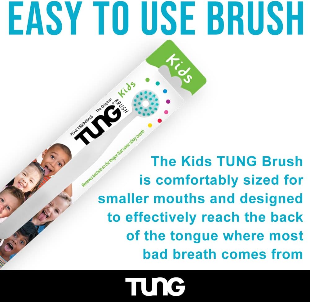 Tongue Cleaner Gel for Kids, Kids Tongue Cleaner Paste, Children's Tongue Scraper, Childs Tongue Scrubber, Fight Bad Breath, Made in USA (Set of 2)