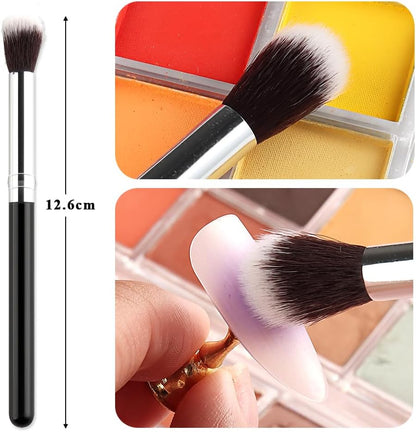 18 Colors Neon Phosphor Solid Pigment Powder Set for Ombre Nails, Fluorescent Nail Pigment Glitter Iridescent Rubbing Dust with Nail Ombre Brush for Gradient Nail Art Manicure DIY Accessories