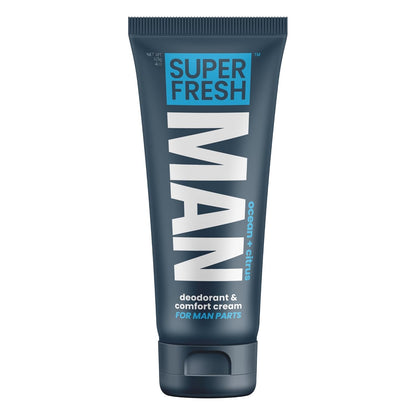 Super Fresh Ball Deodorant Lotion for Men Groin Butt and Body Hygiene Cream Controls Odor Prevents Chafing Aluminum Free Daily Freshness and Comfort Powder Lotion Formula in Convenient 4 oz Tube