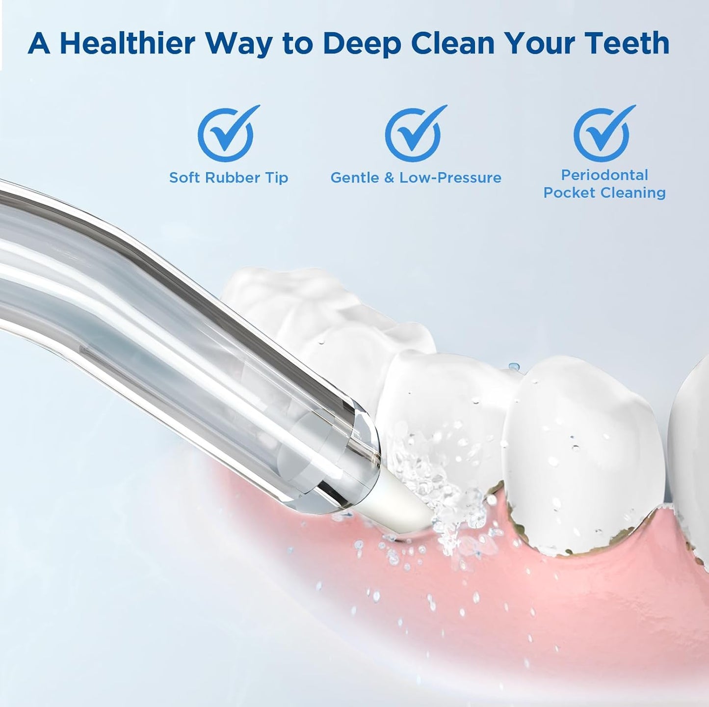 for Waterpik Replacement Heads, Replacement Tips for Waterpik Water Flosser, Suitable for Waterpik Accessories Replacement Tips, for PP-100E(6 Periodontal Tips)