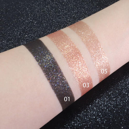 Eye shadow low saturation delicate long-lasting eye shadow palette, Monochrome Glittler Eyeshadow, pressed glitter eyeshadow, Glittle Pressed Powder Single Vegan Eyeshadow, (02 Glittle Brown)