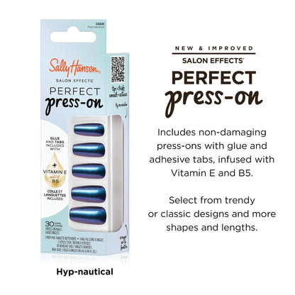 Sally Hansen Instant Cuticle Remover and Salon Effects HYP-Nautical Press On Nails Kit, Nail Treatment and Manicure Set