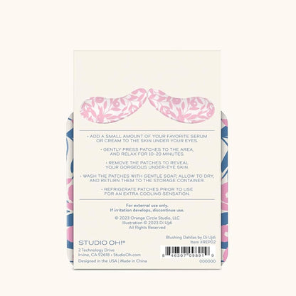 Studio Oh! Reusable Under-Eye Patches, Puffy Eyes Treatment and Under Eye Masks Skincare, 100% Silicone Eye Patches, Pairs with Favorite Serums or Creams, Blushing Dahlias