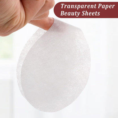 100PCS Disposable Eye Mask Paper Non Woven Eye Covers Cotton Eye Care Patches Pads Facial Skincare Spa Paper for Home Salon Beauty Tools