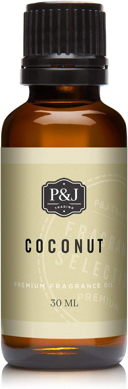 P&J Trading - Coconut Scented Oil 30ml - Fragrance Oil for Candle Making, Soap Making, Diffuser Oil