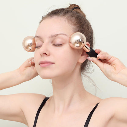 Ice Globes for Face & Eyes, Unbreakable Stainless Steel Cryo Sticks for Beauty Routines, Facials Cold Roller Colling Globes for Puffiness, Wrinkles, Dark Circles, Headaches