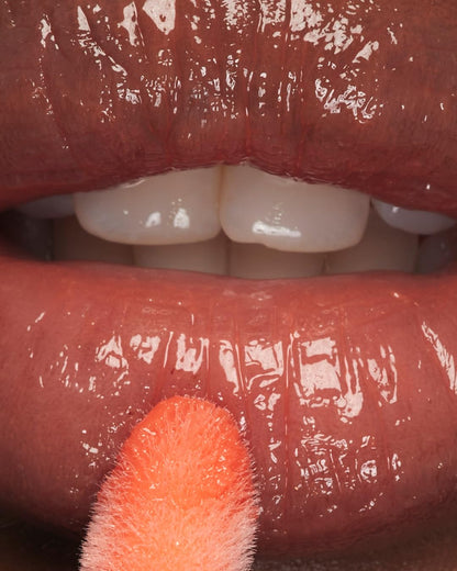 MAKE Beauty Serum Balm Hydrating Lip Oil. Vegan moisturizing lip gloss with plumping effect. Lip treatment cream for soft, smooth, shiny lips - Shade, Sun Flare