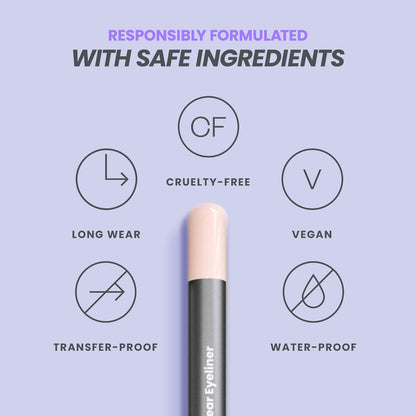 Wonderskin Eyeliner Pencil, 1440 Longwear Pink Eyeliner Pencil - Waterproof, Sharpenable & Smudge Proof