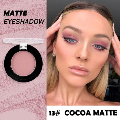Monochrome Matte Eyeshadow Makeup Palette, Highly Pigmented Cocoa Red Color Eyeshadow Palette,Matte Pressed Powder Eye shadow Makeup,Single Vegan Eye Shadow,Daily Evening Women Girls Eyeshadow Gift13#