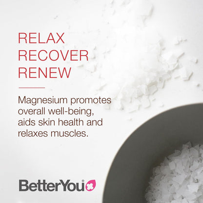 BetterYou Magnesium Muscle Bath Flakes - Mineral Bath Salts For Muscle Recovery - Post-Workout Soak For Sore Muscles - Natural Magnesium - 2.3 lb