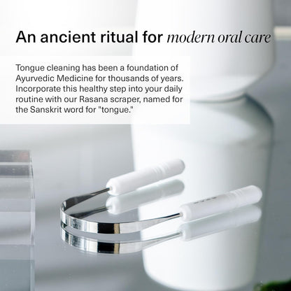 Boka Tongue Scraper for Adults & Kids with Case - Stainless Steel Tongue Cleaner w/Linen Travel Pouch - Scrubber to Remove Tongue Buildup and Freshen Breath (Pack of 2), Green and Pink