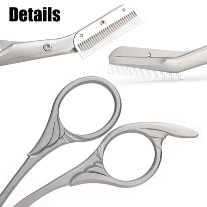 Eyebrow Trimming Scissors with Comb, Gifts For Men Women Stocking Stuffers