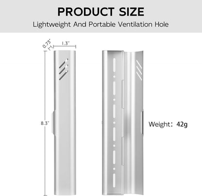 Travel Toothbrush Case, Portable Toothbrush Holder, Durable Aluminum Toothbrush Storage Box, Small Breathable Manual Toothbrush Container for Traveling, School, Camping, Business Trip - Sliver