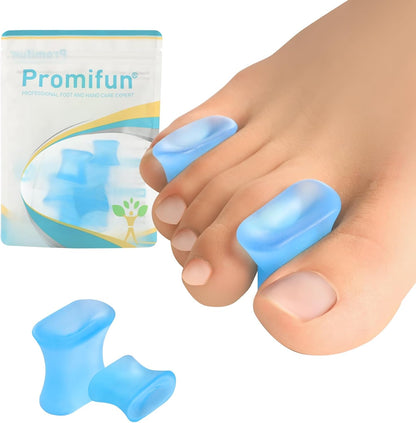 Upgraded Gel Toe Separators – 12-Pack Bunion Pads – Toe Spacers for Straightening Overlapping Toes, Bunions, Calluses – Soft Silicone Bunion Corrector for Men and Women(6M+6S)