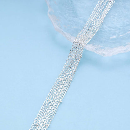 Bohemia Layered Crystal Choker Necklace Angel Wing Pendant Necklace Round Crystal Cz Necklace Chain Silver Guardian Angel Necklace Chain Jewelry for Women