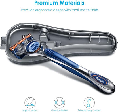 Razor Case Compatible with Gillette Proglide Fusion Men's Razor, Travel Protector Case with Carrying Bag - Black