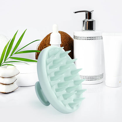 Silicone Scalp Massager, Scalp Scrubber for Hair Growth with Soft Bristles, Scalp Exfoliator Brush Dandruff Removal Shampoo Brush for Wet Dry Scalp Care (Mint Green)