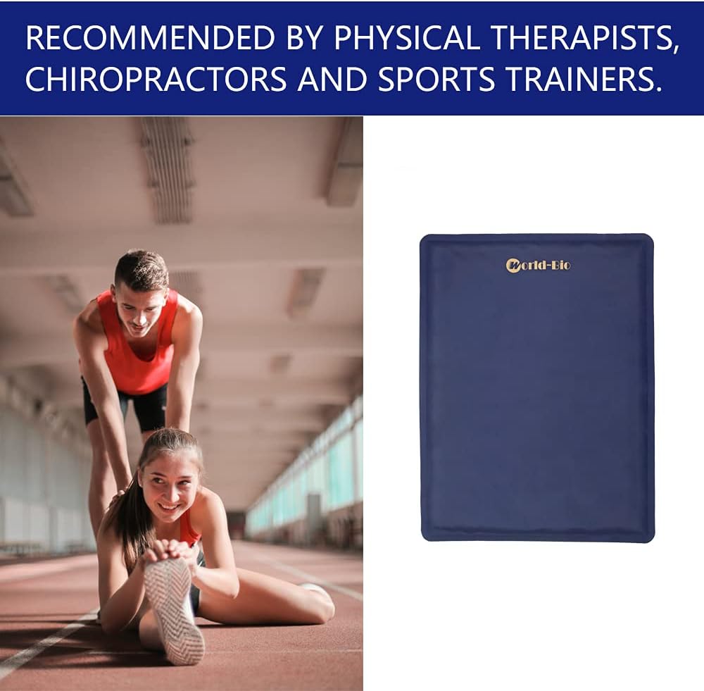 Large Gel Ice Pack 2 pack for Injuries Reusable, Flexible Hot Cold Therapy Pad for Hip, Back, Knee, Leg, Soothing Pain from Bruises & Sprains, Muscle Aches, Relief for Surgery, Back Pain 11.5" x 15.4"