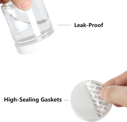 84PCS 4oz/125ml Plastic Jars with Screw On White Lids Seal Stickers Bottle Lid,Clear Container for Storing Dry Food,Spice,Lotion, Cosmetic, Slime, Honey Jam, Cream, Butter