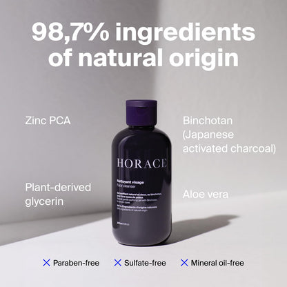 HORACE Gift Set with Purifying Face Cleanser, Gentle Face Scrub, and Mattifying Face Moisturizer - Skincare Set for Cleansing and Hydrating