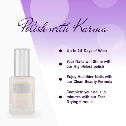 Karma Organic Natural Nail Polish-Non-Toxic Nail Art, Vegan and Cruelty-Free Nail Paint (HEAVENLY HAZE)