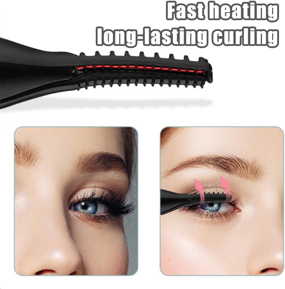 Peshoriadm Eyelash Curler, Electric Eyelash Curler Heated, 2025 New Heated Eyelash Curler with USB Charging, 3 Heat Modes and Smart Temperature Control, Natural Curling 24h Long-Lasting Curl (Pink)